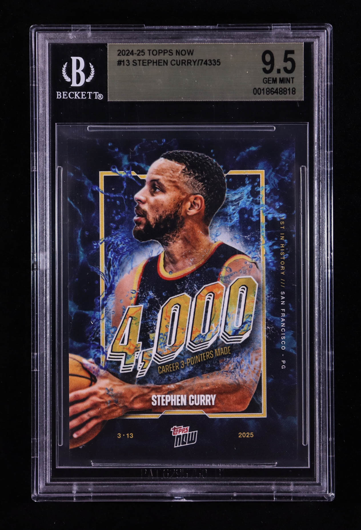 Stephen Curry 2024-25 Topps Now #13 /74335 (BGS 9.5) at PristineAuction.com Stephen Curry 2024-25 Topps Now #13 /74335 (BGS 9.5) at PristineAuction.com
