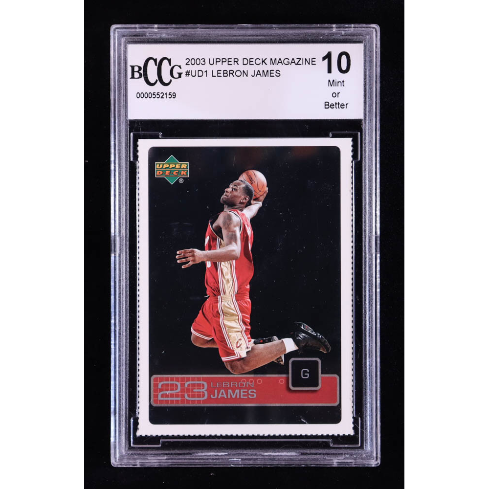 Lebron James 2003 Upper Deck Magazine #UD1 RC (BCCG 10) at PristineAuction.com