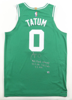 Jayson Tatum Signed Celtics Nike Authentic Jersey Inscribed "24 Finals Champ" & "22.2 Pts 7.3 Reb. 7.2 Ast." (Fanatics) at PristineAuction.com