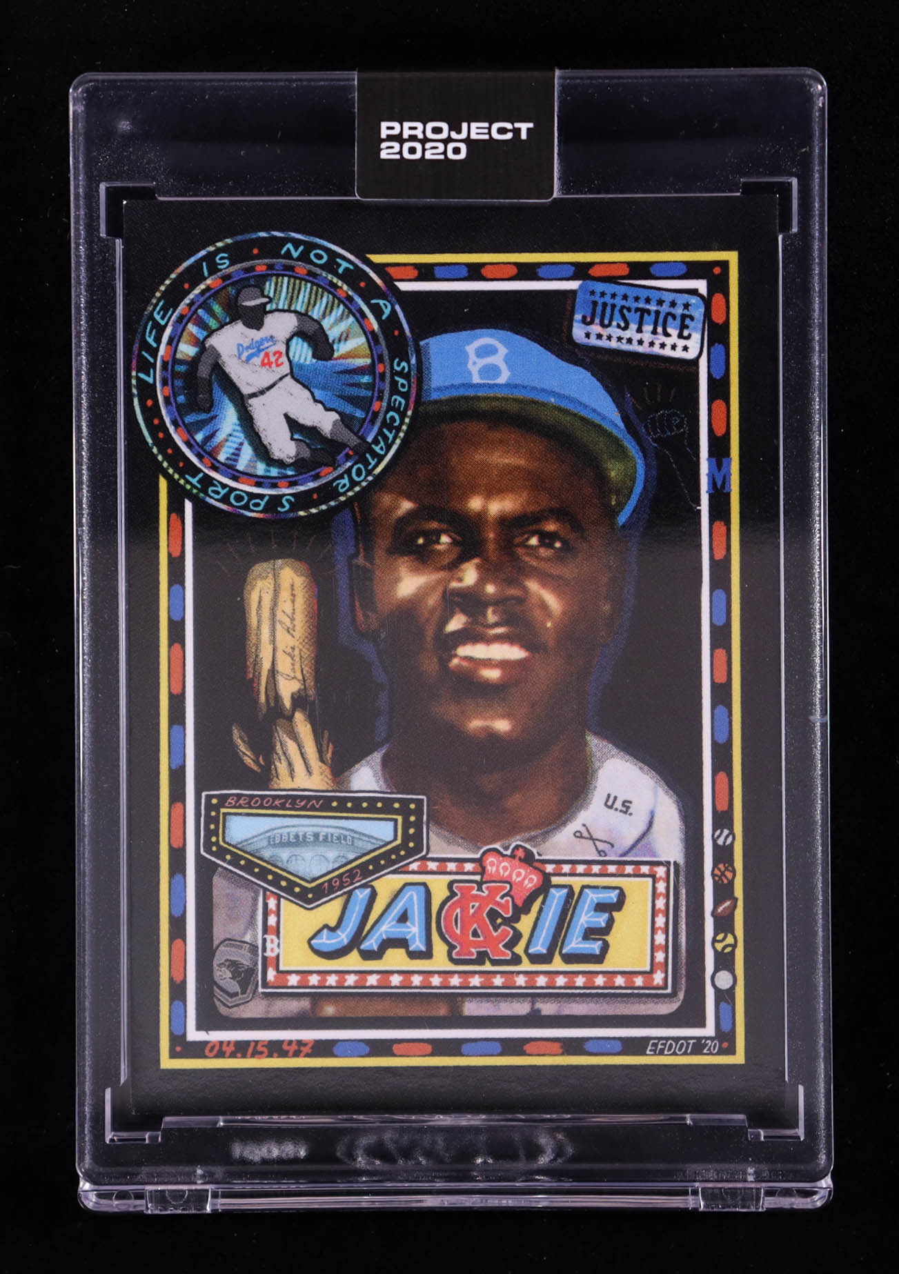 Jackie Robinson 2020 Topps Project 2020 #114 Efdot at PristineAuction.com Jackie Robinson 2020 Topps Project 2020 #114 Efdot at PristineAuction.com