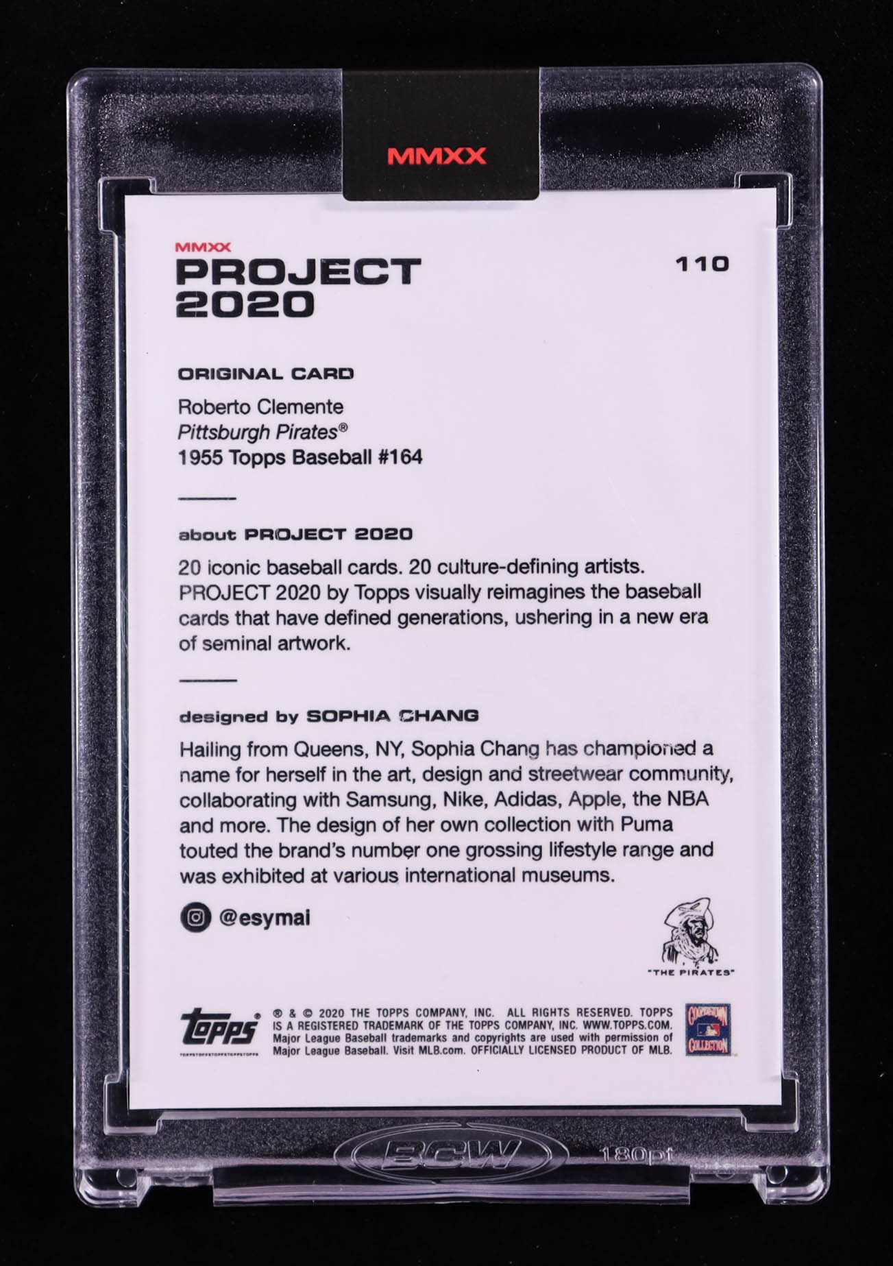 Roberto Clemente 2020 Topps Project 2020 #110 Sophia Chang at PristineAuction.com Roberto Clemente 2020 Topps Project 2020 #110 Sophia Chang at PristineAuction.com