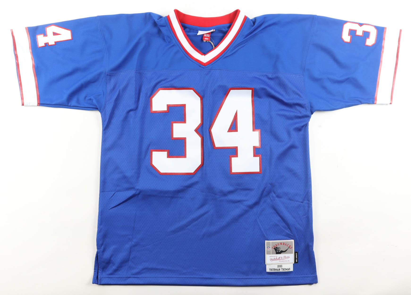 Thurman Thomas Signed Bills Mitchell & Ness Authentic Jersey Inscribed "HOF 07" (Fanatics) at PristineAuction.com Thurman Thomas Signed Bills Mitchell & Ness Authentic Jersey Inscribed "HOF 07" (Fanatics) at PristineAuction.com