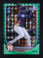 Yordan Alvarez 2025 Bowman Chrome Green Geometric Refractors #81 #45/99 at PristineAuction.com