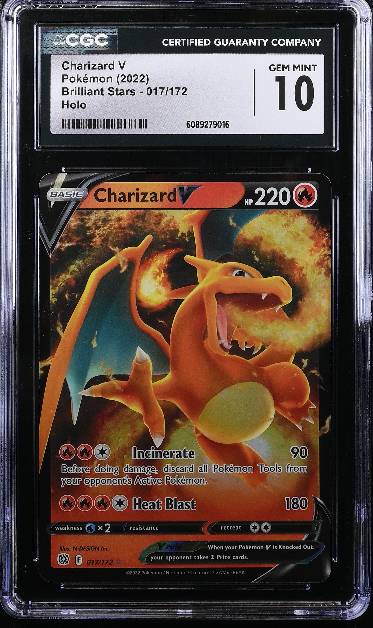 Charizard V 2022 Pokemon TCG Sword Shield Brilliant Stars 017 Holo Charizard V 2022 Pokemon TCG Sword Shield Brilliant Stars 017 Holo