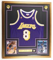 Kobe Bryant Lakers Custom Framed Mitchell & Ness Authentic Jersey Display with NBA Finals Pin at PristineAuction.com
