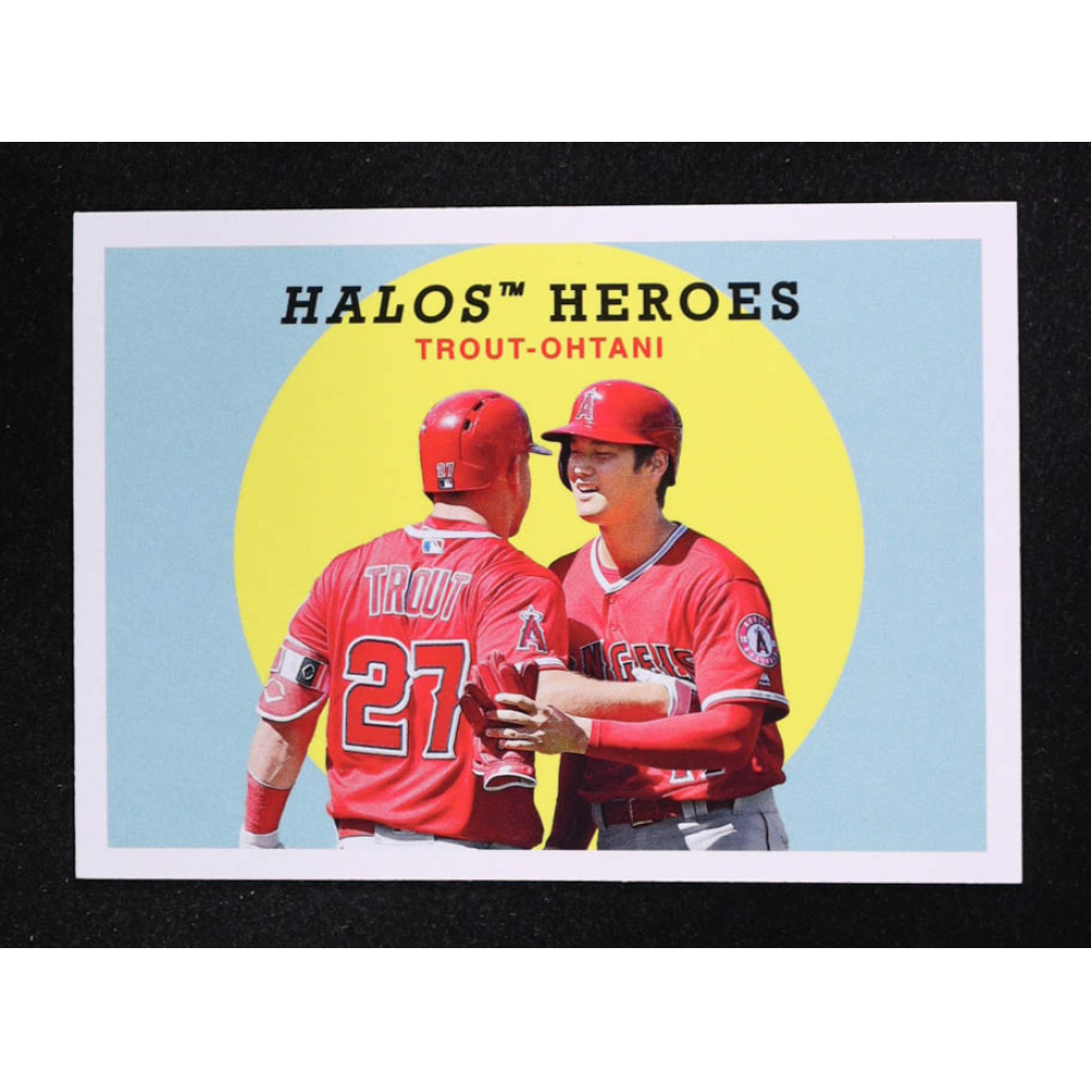 Shohei Ohtani / Mike Trout 2018 Topps Archives #303 at PristineAuction.com