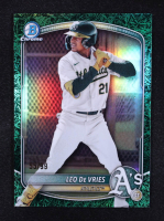 Leo De Vries 2025 Bowman Chrome Draft Green Grass Refractors #BDC87 #55/99 RC at PristineAuction.com