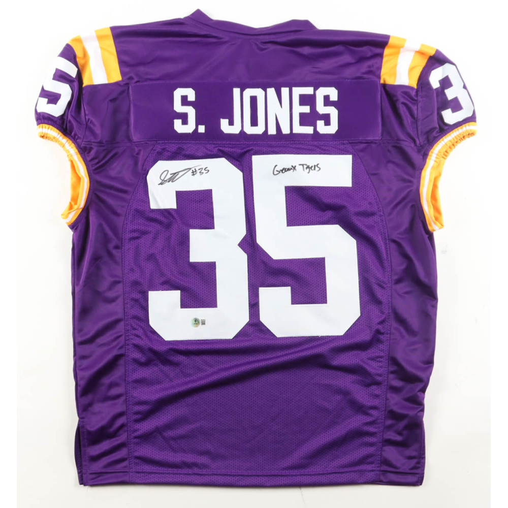 Sai'vion Jones Signed Jersey Inscribed "Geaux Tigers" (Beckett) at PristineAuction.com