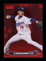 Yoshinobu Yamamoto 2024 Stadium Club Red Foil #114 RC at PristineAuction.com