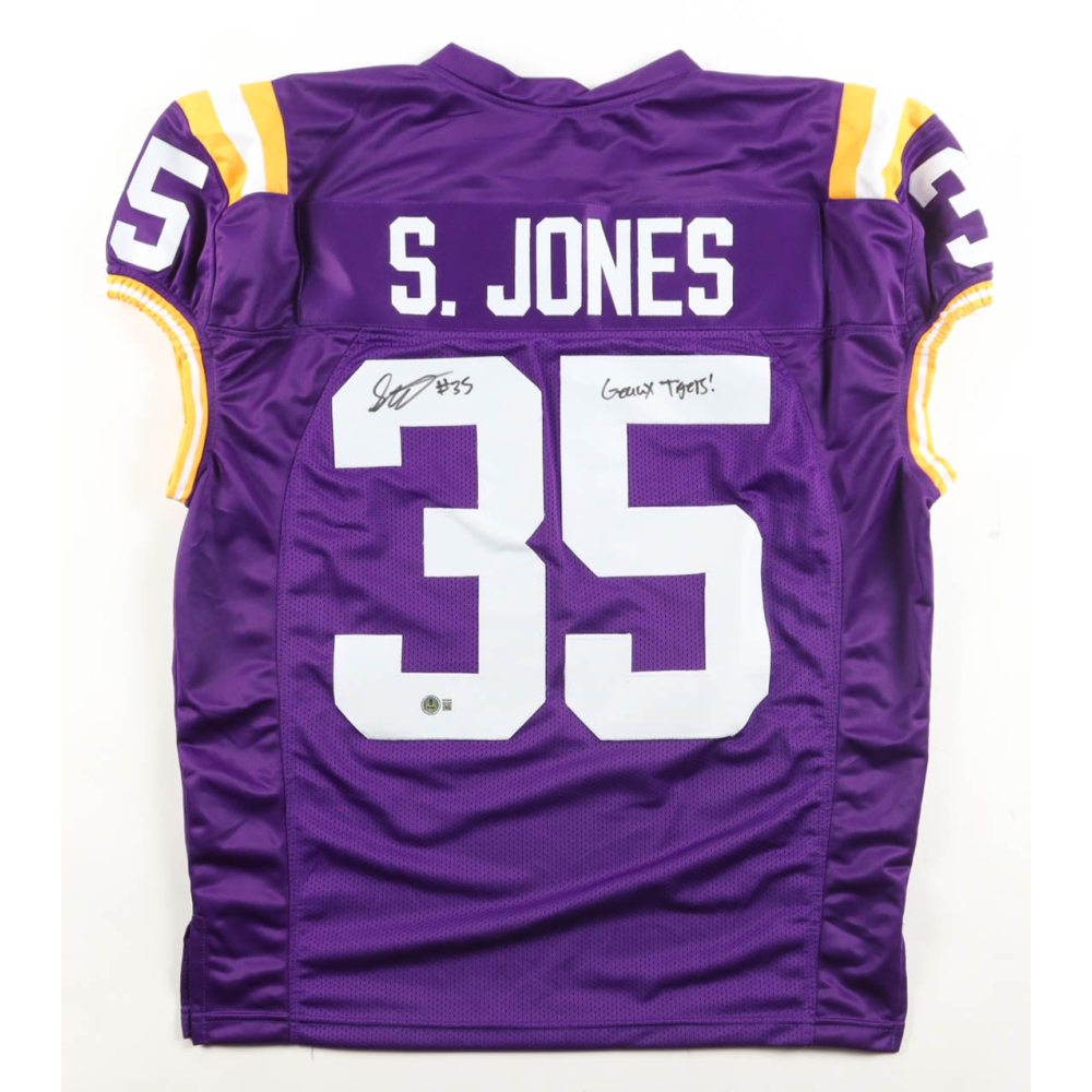 Sai'vion Jones Signed Jersey Inscribed "Geaux Tigers!" (Beckett) at PristineAuction.com