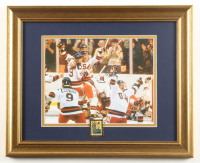 "The Miracle on Ice Team USA" Custom Framed Photo Display with Lake Placid Gold Lapel Pin at PristineAuction.com