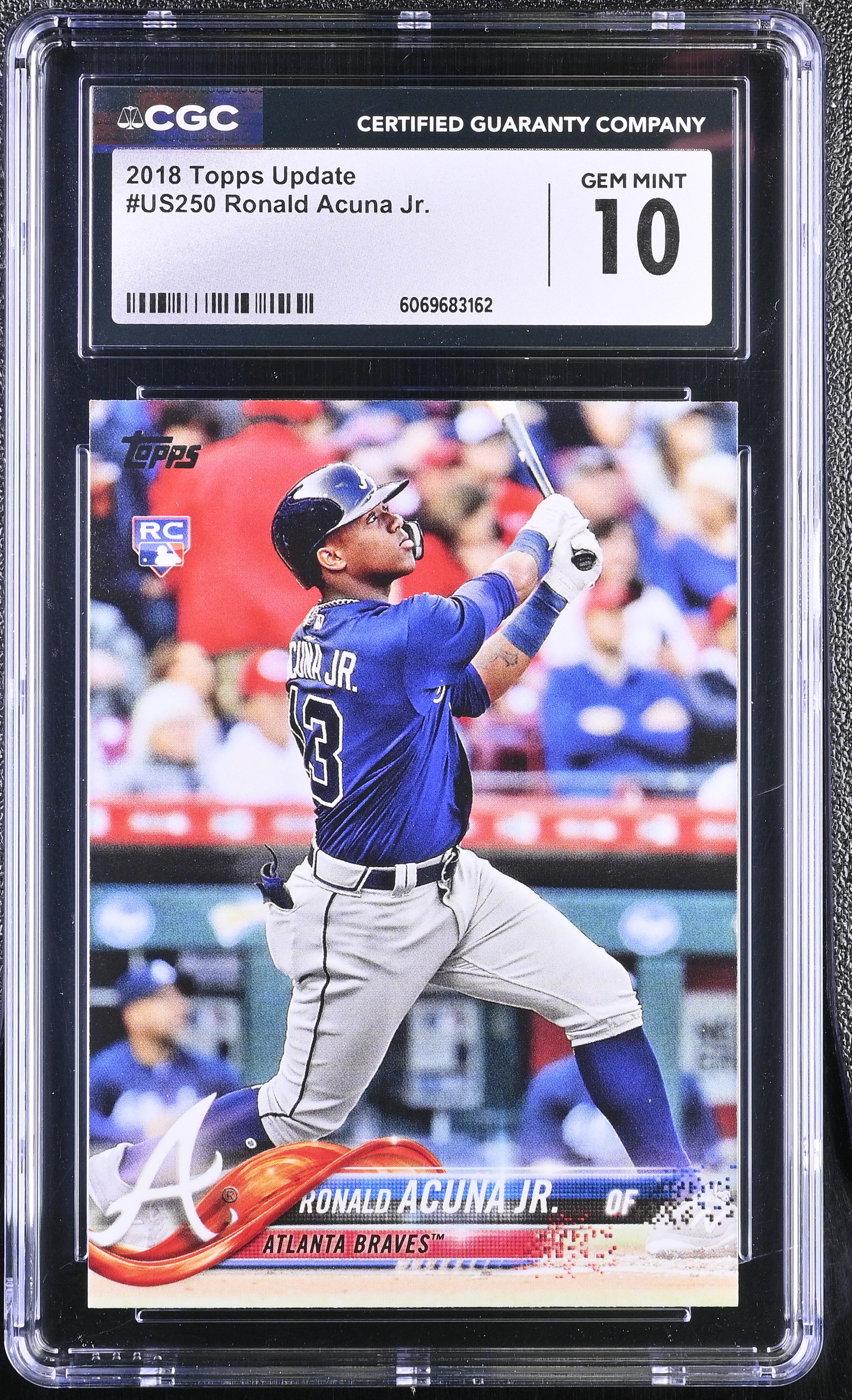 Ronald Acuna Jr. 2018 Topps Update #US250 RC (CGC 10) at PristineAuction.com Ronald Acuna Jr. 2018 Topps Update #US250 RC (CGC 10) at PristineAuction.com