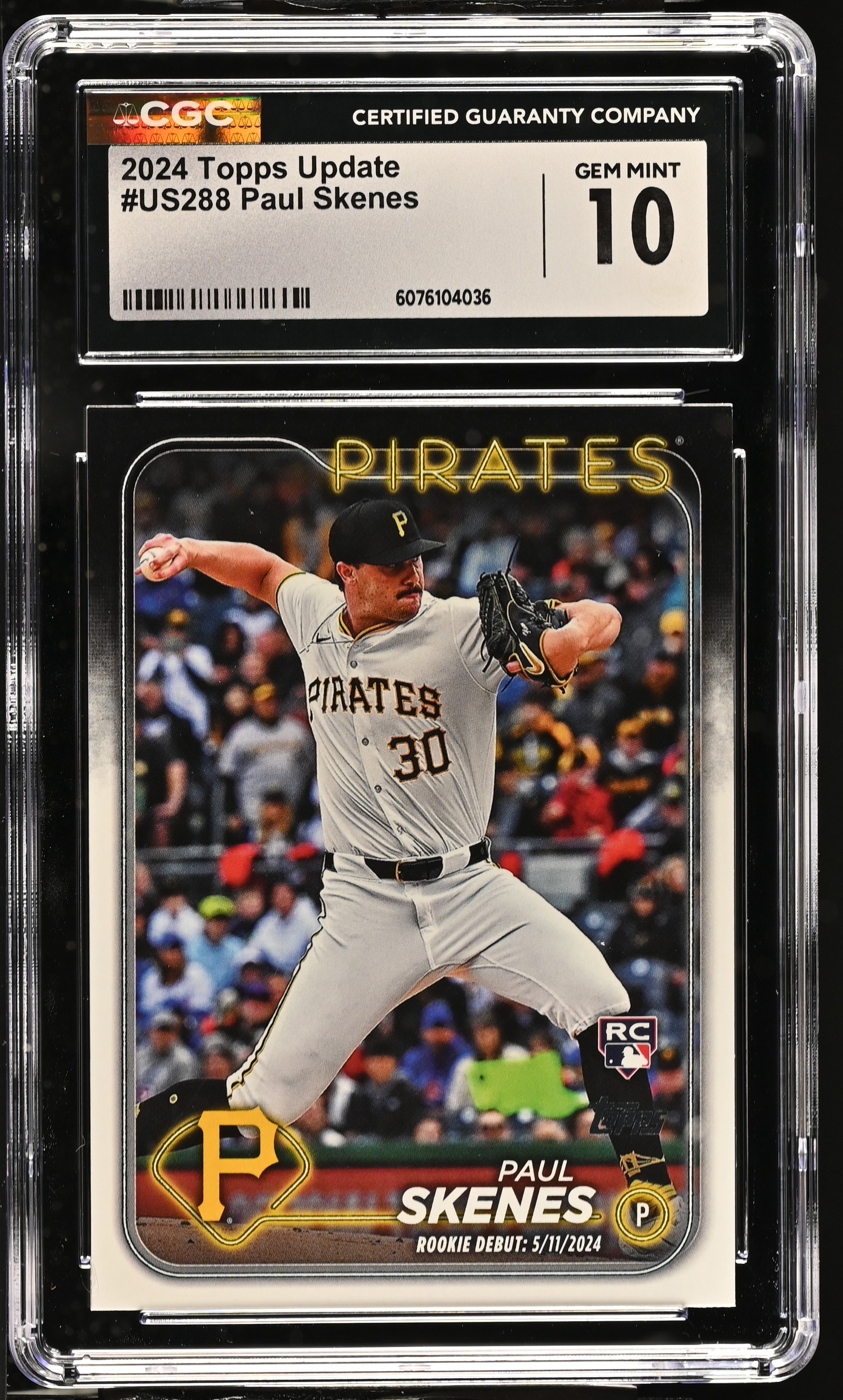 Paul Skenes 2024 Topps Update #US288 RC (CGC 10) at PristineAuction.com Paul Skenes 2024 Topps Update #US288 RC (CGC 10) at PristineAuction.com