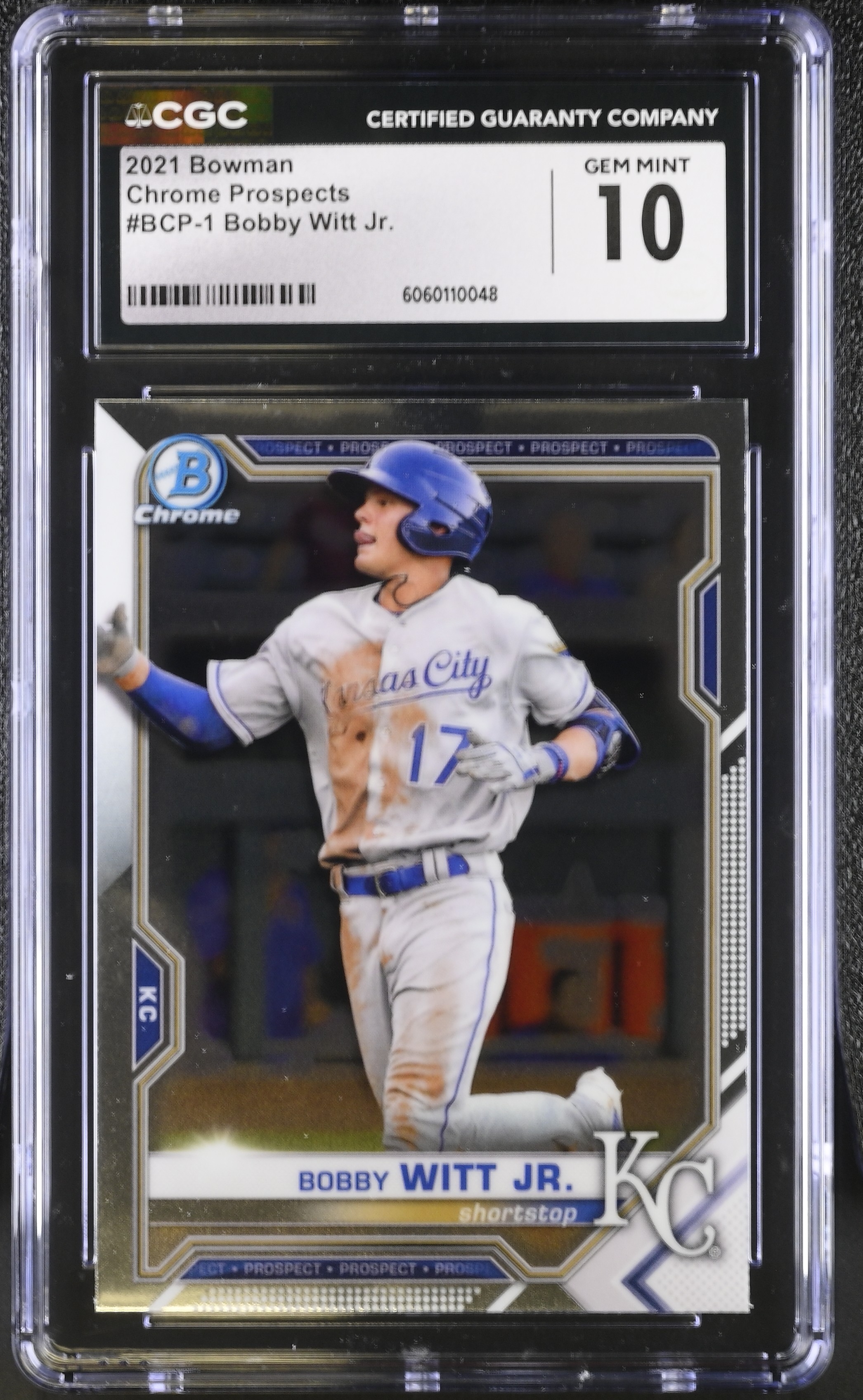 Bobby Witt Jr. 2021 Bowman Chrome Prospects #BCP1 RC (CGC 10) at PristineAuction.com Bobby Witt Jr. 2021 Bowman Chrome Prospects #BCP1 RC (CGC 10) at PristineAuction.com