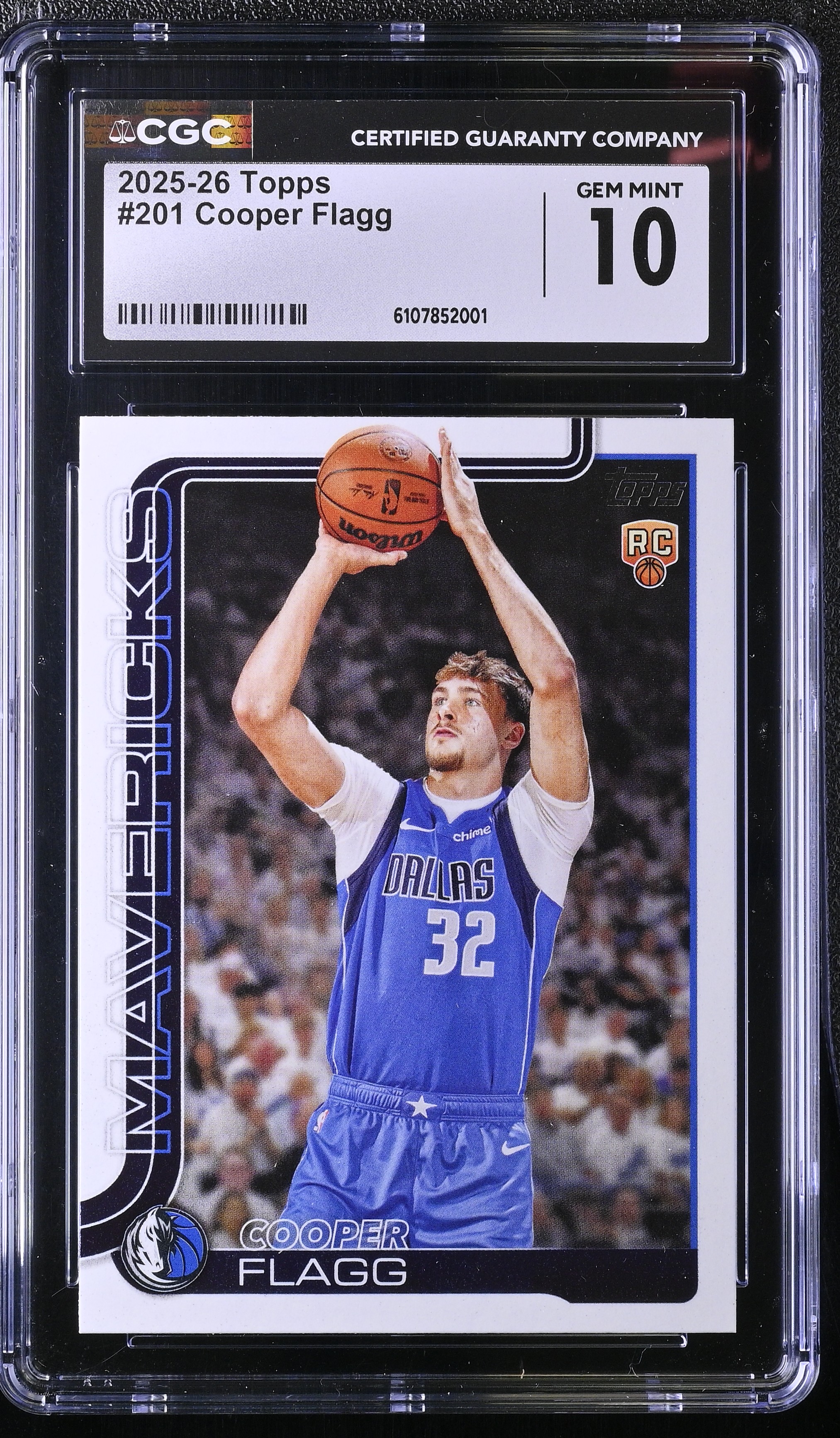 Cooper Flagg 2025-26 Topps #201 RC (CGC 10) at PristineAuction.com Cooper Flagg 2025-26 Topps #201 RC (CGC 10) at PristineAuction.com