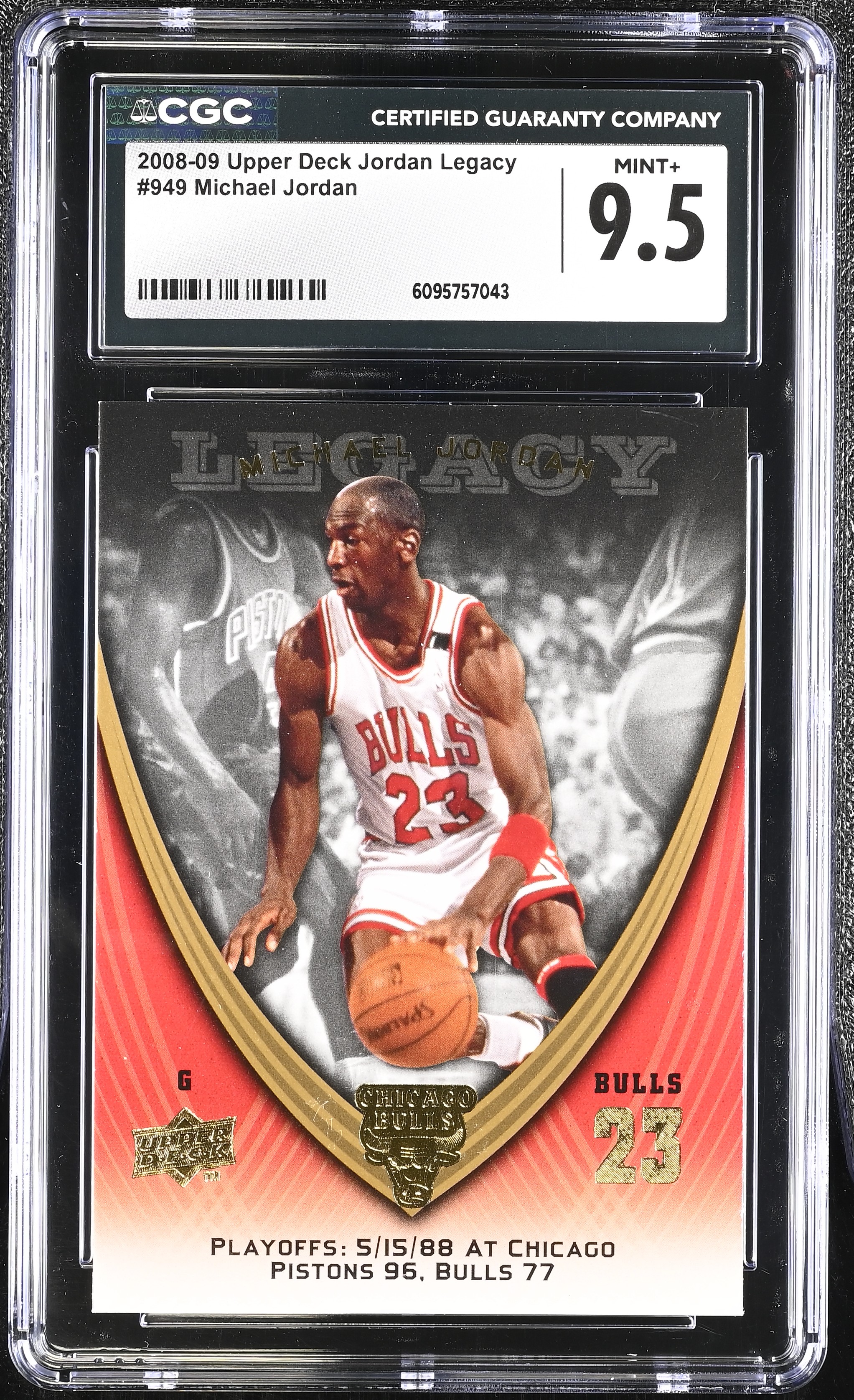 Michael Jordan 2008-09 Upper Deck Jordan Legacy #949 (CGC 9.5) at PristineAuction.com Michael Jordan 2008-09 Upper Deck Jordan Legacy #949 (CGC 9.5) at PristineAuction.com