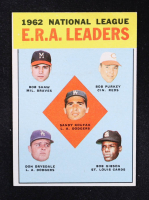 Sandy Koufax / Bob Shaw / Bob Purkey / Bob Gibson / Don Drysdale 1963 Topps #5 NL ERA Leaders at PristineAuction.com