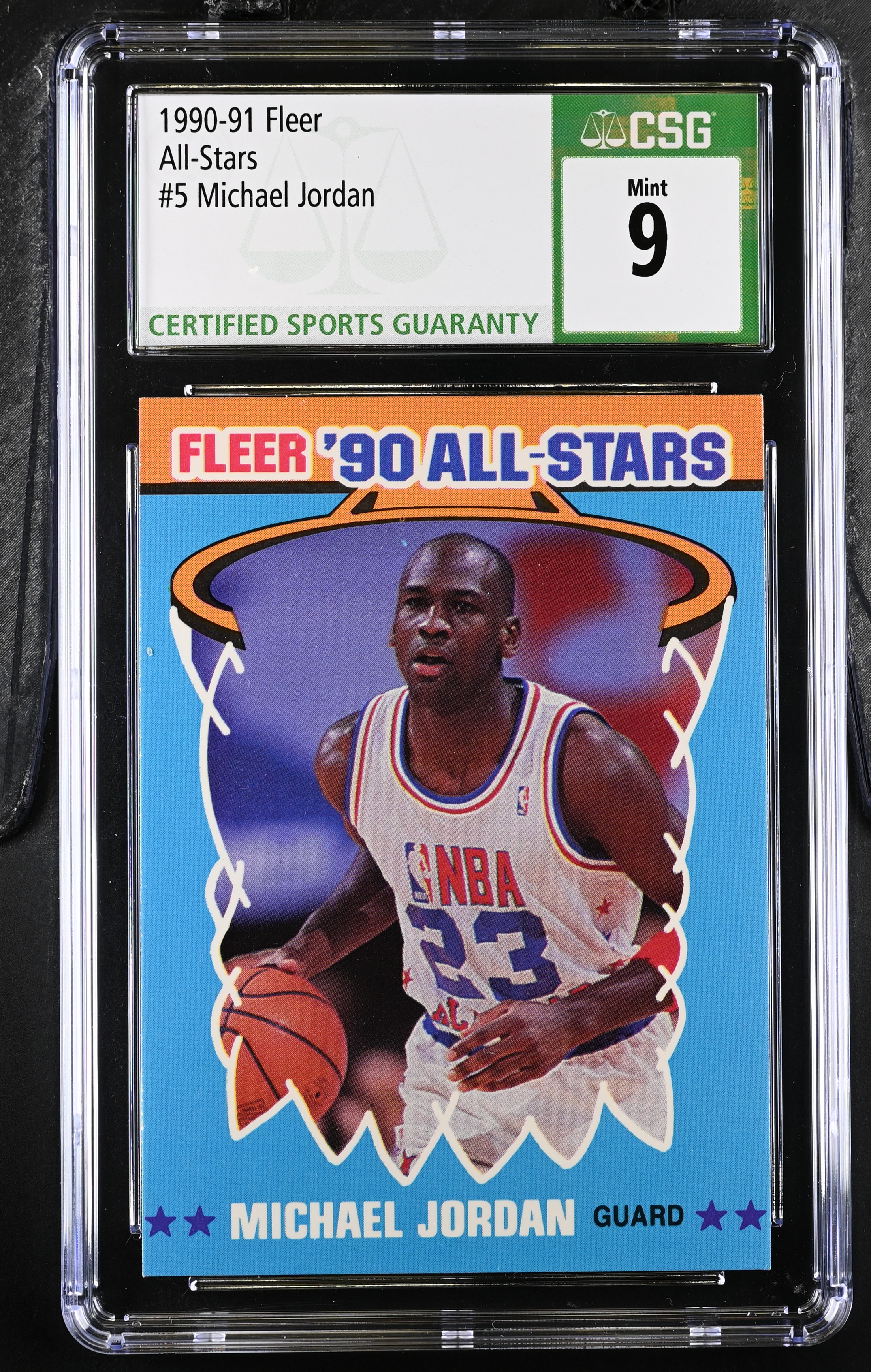 Michael Jordan 1990-91 Fleer All-Stars #5 (CSG 9) at PristineAuction.com Michael Jordan 1990-91 Fleer All-Stars #5 (CSG 9) at PristineAuction.com