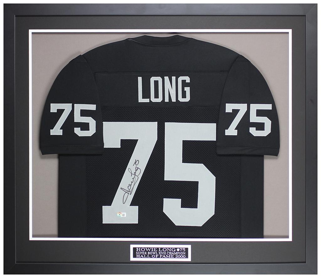 Howie Long Signed Custom Framed Jersey Display (Beckett) at PristineAuction.com Howie Long Signed Custom Framed Jersey Display (Beckett) at PristineAuction.com