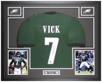 Michael Vick Signed Custom Framed Jersey Display (Beckett) at PristineAuction.com