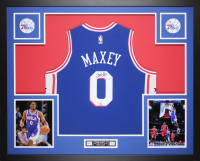 Tyrese Maxey Signed 76ers Custom Framed Nike Authentic Jersey Display (Fanatics) at PristineAuction.com