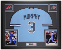 Dale Murphy Signed Custom Framed Jersey Display Inscribed "NL MVP 82, 83" (Beckett) at PristineAuction.com