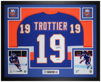 Bryan Trottier Signed Custom Framed Jersey Display Inscribed "HOF 97" (JSA) at PristineAuction.com
