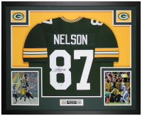 Jordy Nelson Signed Custom Framed Jersey Display (Beckett) at PristineAuction.com