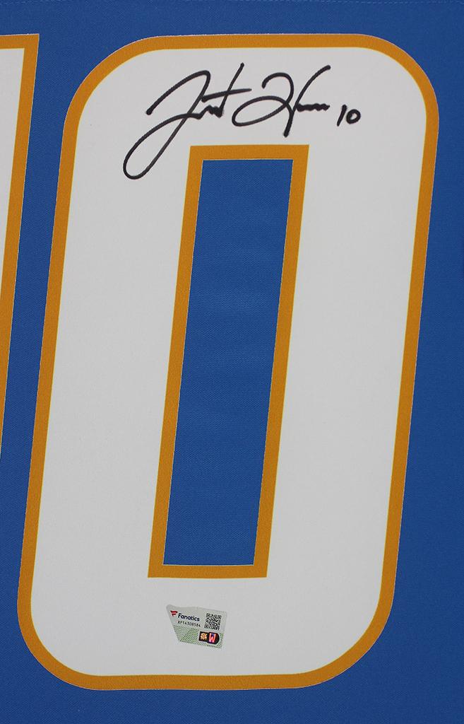 Justin Herbert Signed Chargers Custom Framed Nike Authentic Jersey Display (Fanatics) at PristineAuction.com Justin Herbert Signed Chargers Custom Framed Nike Authentic Jersey Display (Fanatics) at PristineAuction.com