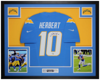 Justin Herbert Signed Chargers Custom Framed Nike Authentic Jersey Display (Fanatics) at PristineAuction.com