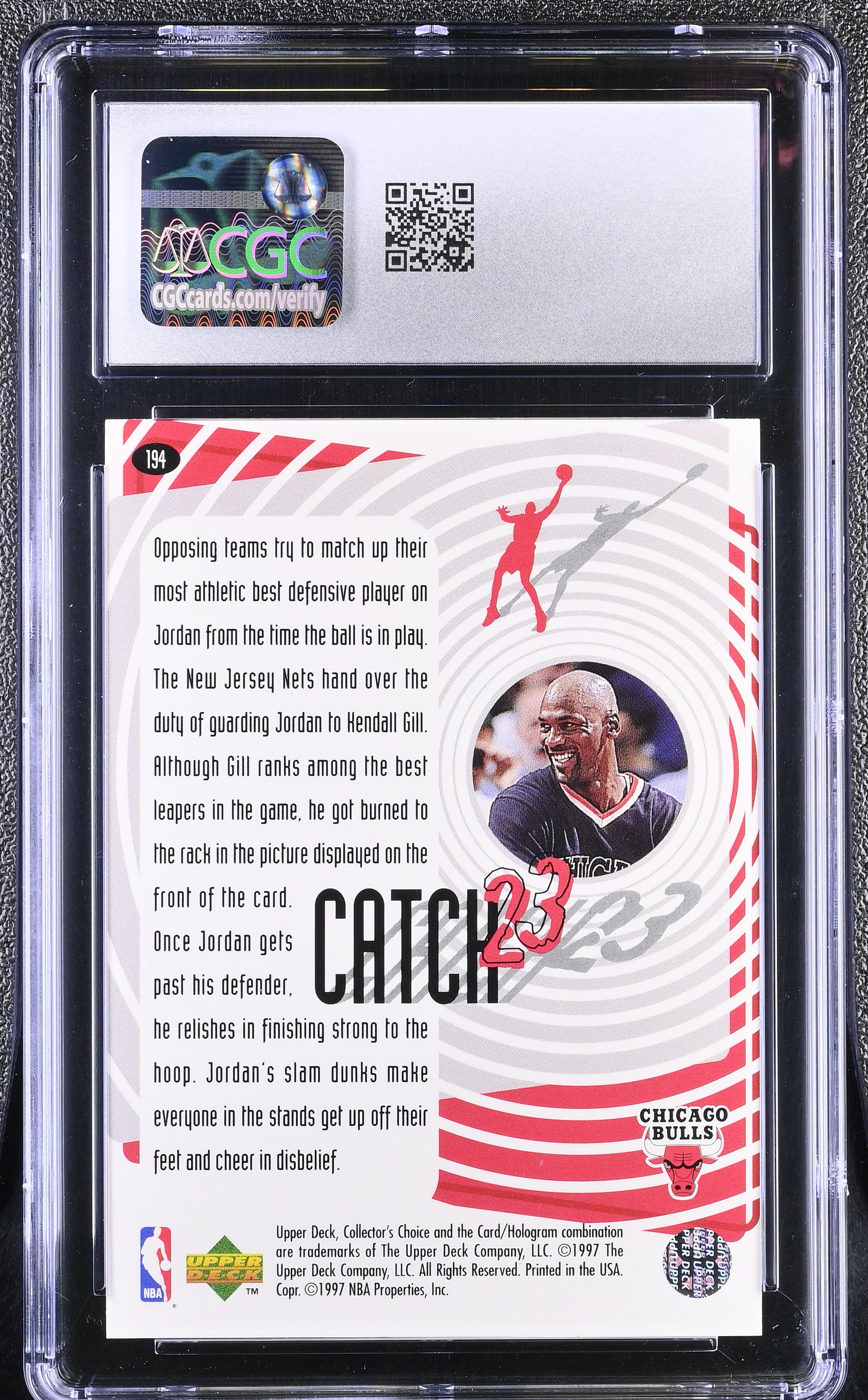 Michael Jordan 1997-98 Collector's Choice #194 (CGC 10) at PristineAuction.com Michael Jordan 1997-98 Collector's Choice #194 (CGC 10) at PristineAuction.com