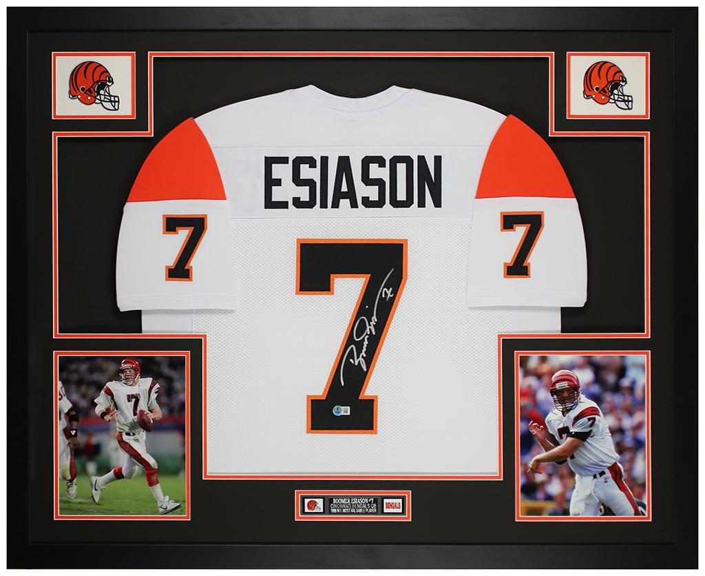Boomer Esiason Signed Custom Framed Jersey Display (Beckett) at PristineAuction.com Boomer Esiason Signed Custom Framed Jersey Display (Beckett) at PristineAuction.com
