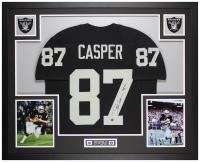 Dave Casper Signed Custom Framed Jersey Display Inscribed "HOF 02" (Beckett) at PristineAuction.com