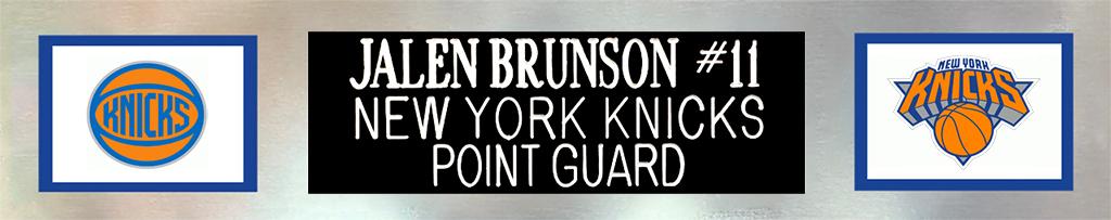 Jalen Brunson Signed Knicks Custom Framed Nike Authentic Jersey Display (Fanatics) at PristineAuction.com Jalen Brunson Signed Knicks Custom Framed Nike Authentic Jersey Display (Fanatics) at PristineAuction.com