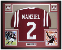 Johnny Manziel Signed Custom Framed Jersey Display Inscribed "'12 Hesiman" & "Johnny Football" (Beckett) at PristineAuction.com