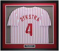 Lenny Dykstra Signed Custom Framed Jersey Display (JSA) at PristineAuction.com
