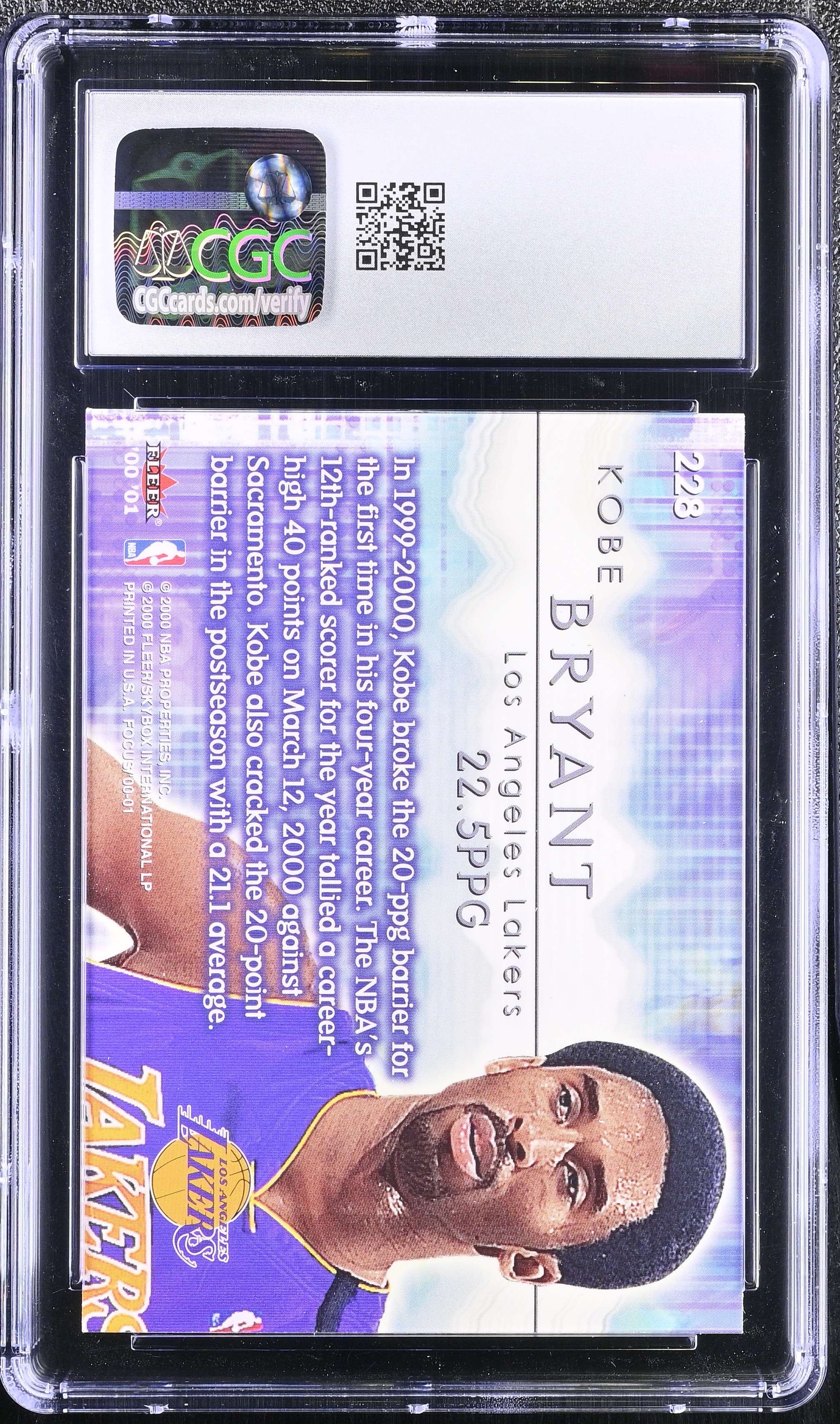 Kobe Bryant 2000-01 Fleer Focus #228 (CGC 10) at PristineAuction.com Kobe Bryant 2000-01 Fleer Focus #228 (CGC 10) at PristineAuction.com