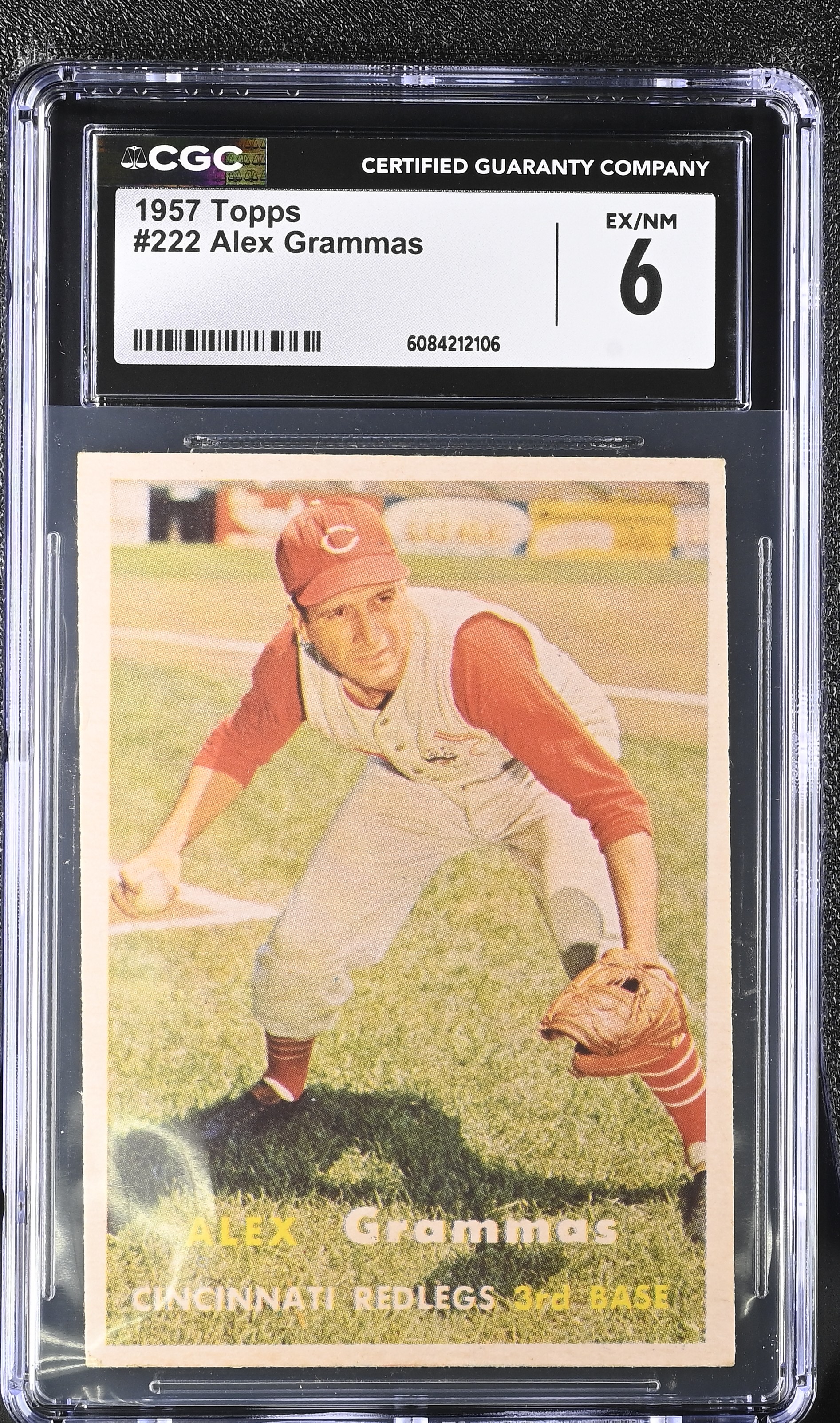 Alex Grammas 1957 Topps #222 (CGC 6) at PristineAuction.com Alex Grammas 1957 Topps #222 (CGC 6) at PristineAuction.com