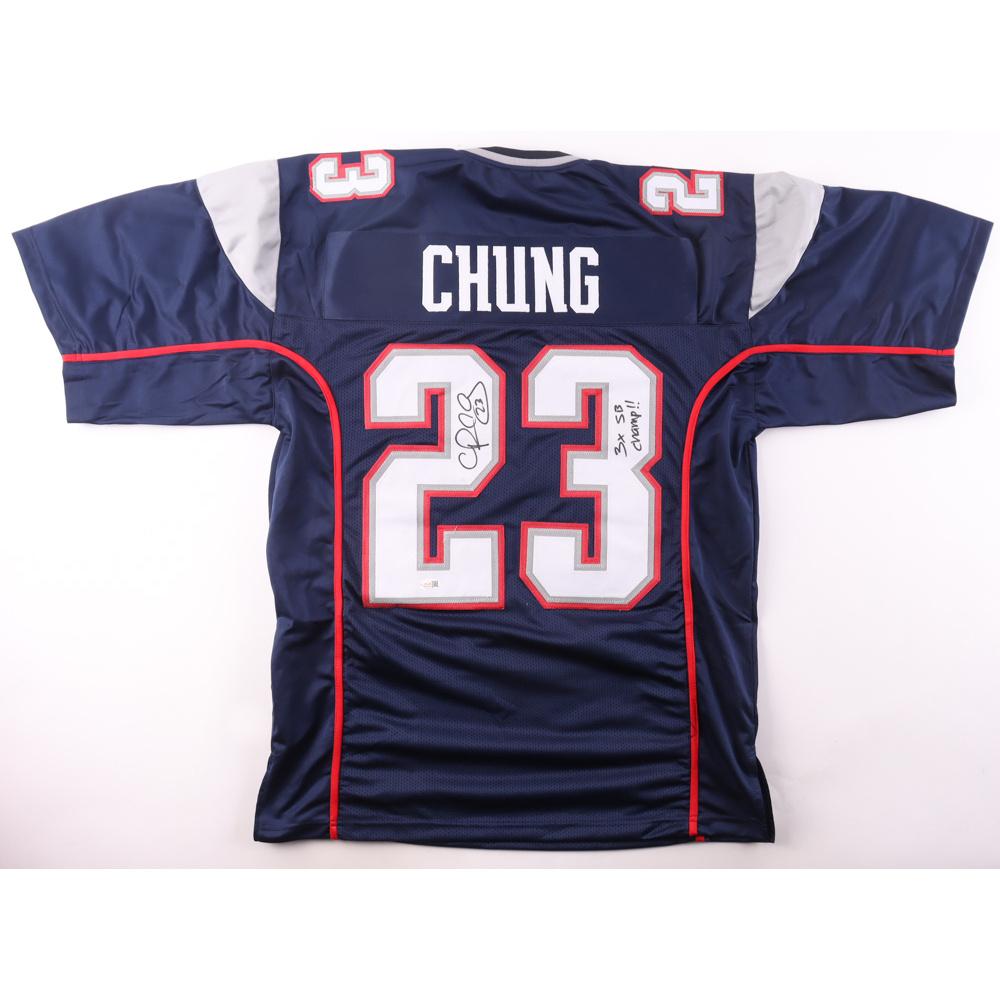 Patrick Chung Signed Jersey Inscribed "3x SB Champ!!" (JSA) at PristineAuction.com