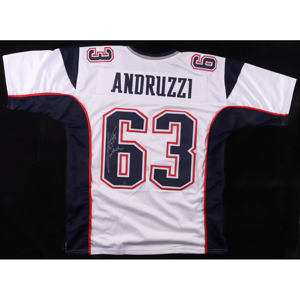 Joe Andruzzi Signed Jersey Inscribed "3x SB Champs" (AWM) at PristineAuction.com