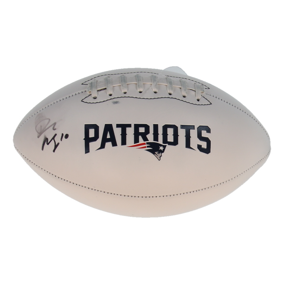 Drake Maye Signed Patriots Logo Football (Fanatics) at PristineAuction.com Drake Maye Signed Patriots Logo Football (Fanatics) at PristineAuction.com