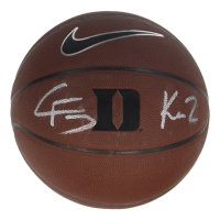Cooper Flagg & Kon Knueppel Signed Duke Blue Devils Logo Basketball (Fanatics) at PristineAuction.com
