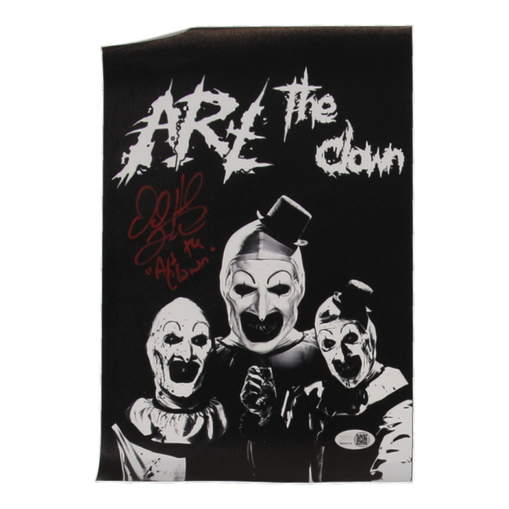 David Howard Thornton Signed "Terrifier" 8x12 Vinyl Photo Inscribed "'Art the Clown'" (JSA) at PristineAuction.com