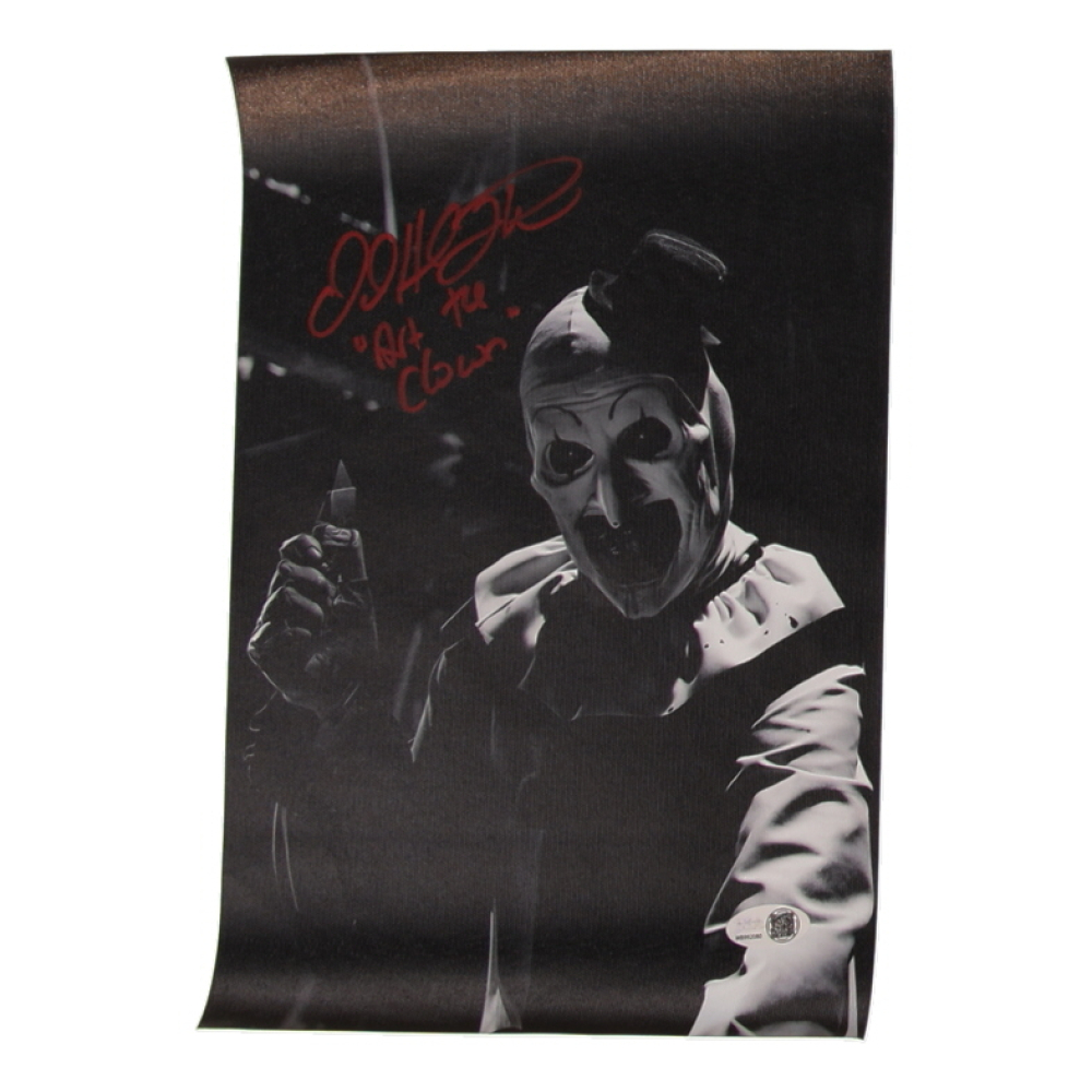 David Howard Thornton Signed "Terrifier" 8x12 Vinyl Photo Inscribed "'Art the Clown'" (JSA) at PristineAuction.com