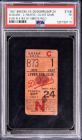 1957 Brooklyn Dodgers Last Game Ever Played at Ebbets Field Ticket Stub (PSA 1) at PristineAuction.com