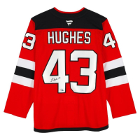 Luke Hughes Signed Devils Fanatics Authentic Jersey (Fanatics) at PristineAuction.com