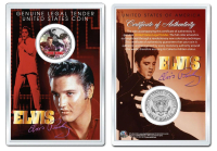 Elvis Presley "The King" JFK Kennedy Half Dollar Coin at PristineAuction.com