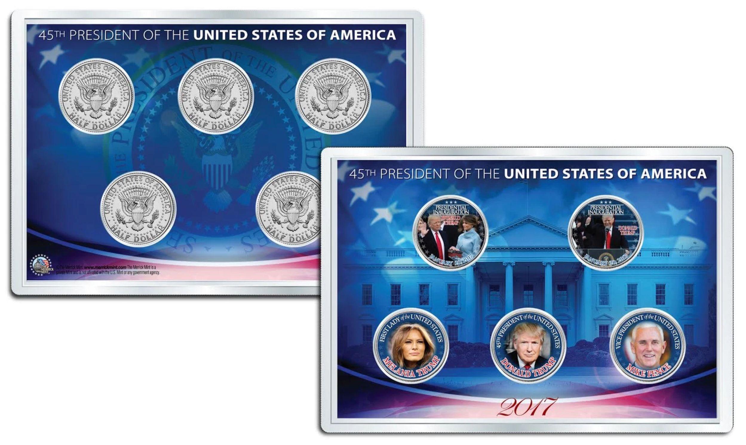 Donald Trump Set of (5) 2017 JFK Kennedy Half Dollar Coins at PristineAuction.com Donald Trump Set of (5) 2017 JFK Kennedy Half Dollar Coins at PristineAuction.com