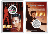 Elvis Presley "Heartbreak Hotel" JFK Kennedy Half Dollar Coin at PristineAuction.com