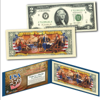1776-2026 "Founding Fathers of The United States" 250 Anniversary Genuine $2 US Bill at PristineAuction.com